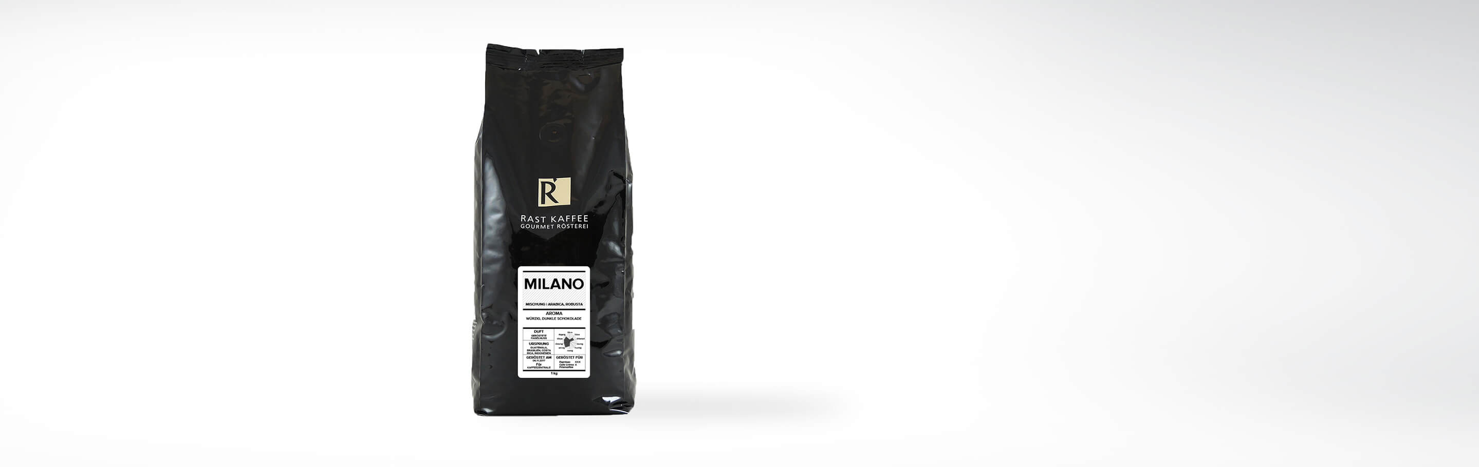 Rast Milano Espresso, Arabica Highland - Robusta Mischnung » Tailles des  emballages: 250 g