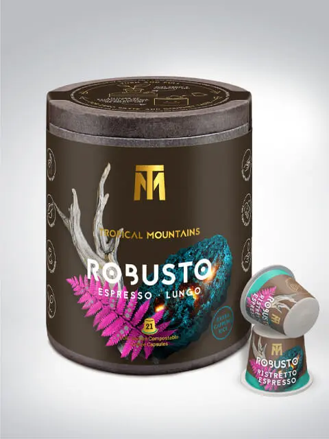 Produktbild von Tropical Mountains Robusto Espresso Lungo und Ristretto Kapseln