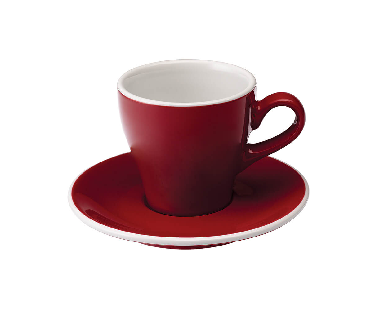 Tasse cappuccino rouge 340ml lot de 12 - RETIF