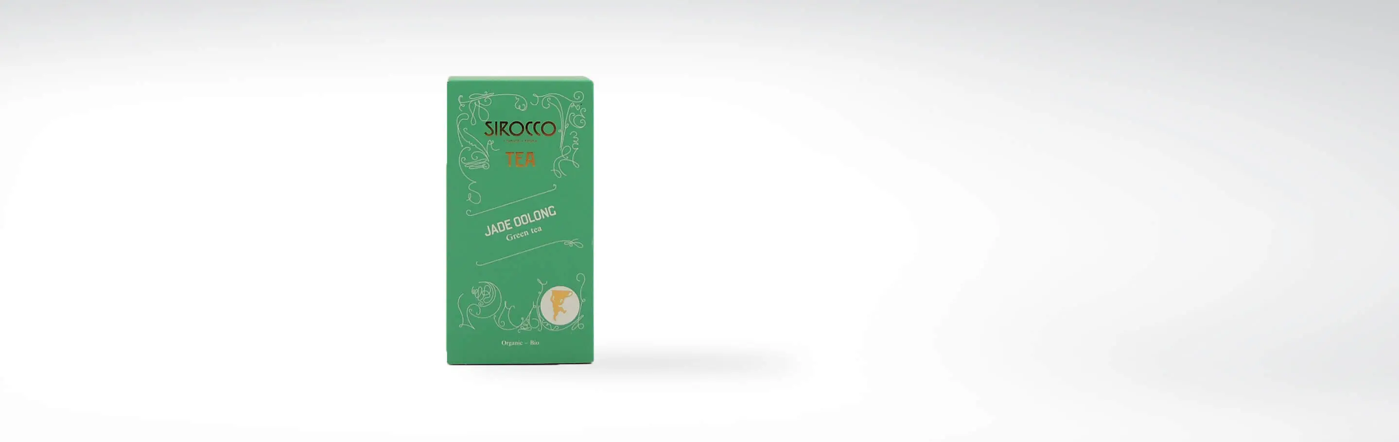 Verpackung des Sirocco Tea Jade Oolong grüner Tee, Bio-Qualität